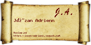 Józan Adrienn névjegykártya