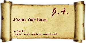 Józan Adrienn névjegykártya